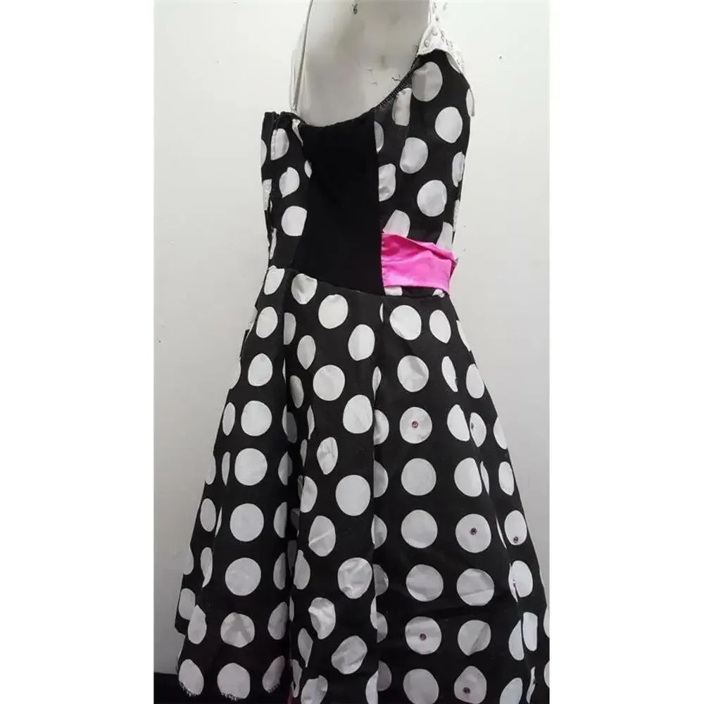 Pre-Owned Dance Costume Art Stone E407 Large Child Black Dress Jazz